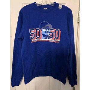 Shohei Ohtani LA Dodgers 50/50 Club Mens Size Small Pullover Sweatshirt Blue